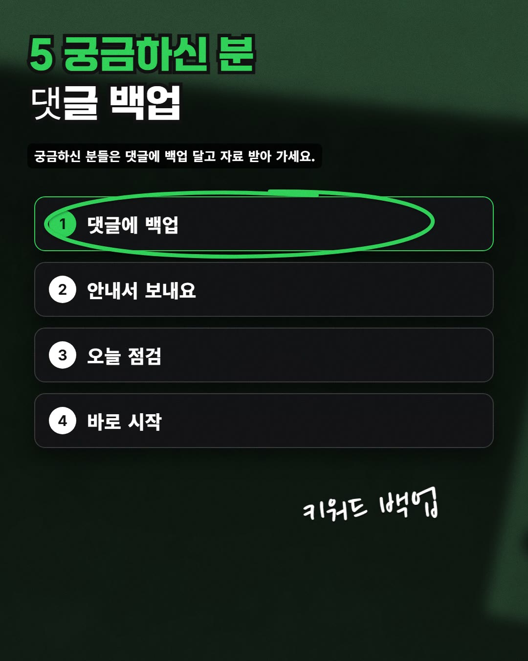 5 궁금하신 분 댓글 백업